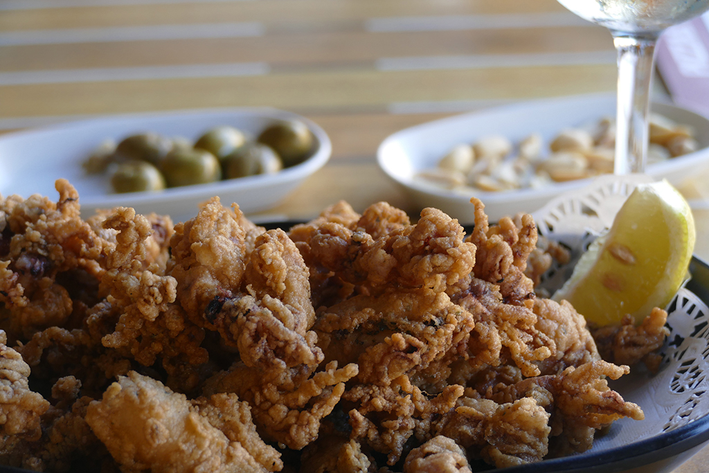 Chipirones fritos eaten at the Most Beautiful Cities Andalusia