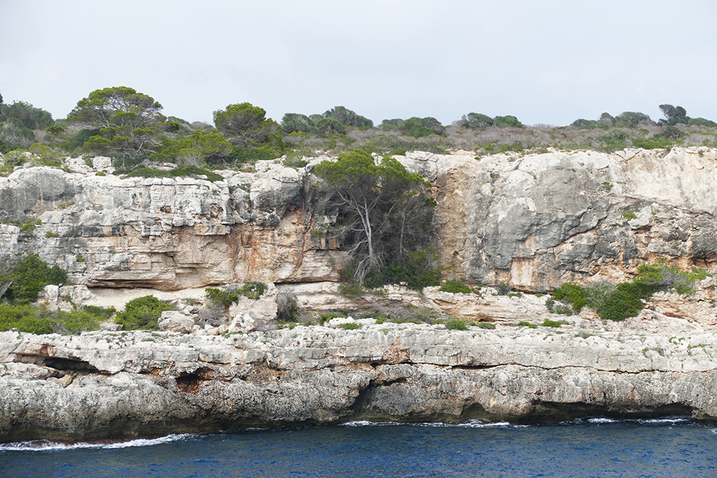 Cliffs at Cala Figuera on Mallorca's East Coast