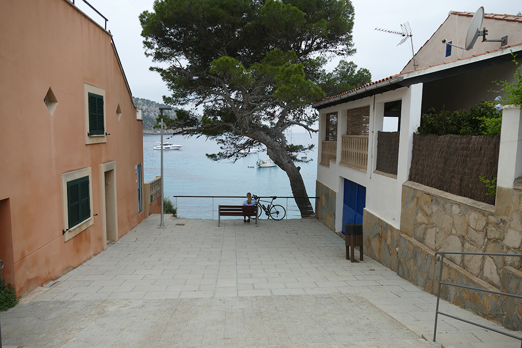 Woman relaxing at Sant Elm