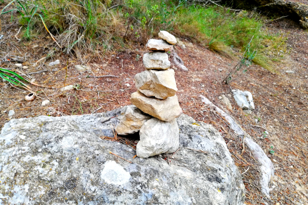 cairn on the Andratx Sant Elm Hike