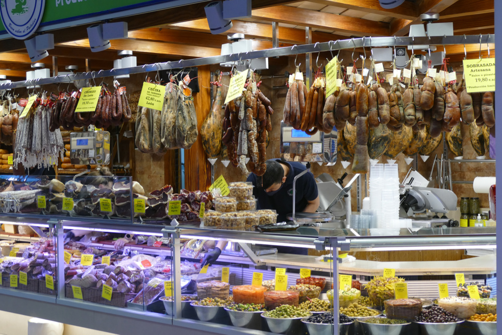 Market stand at the Mercat de l'Olivar