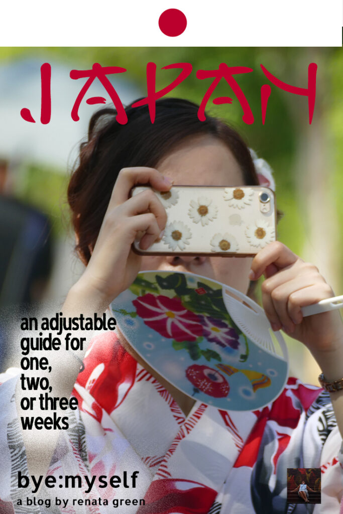 Pinnable PIcture for Post on JAPAN. An Adjustable Guide for First-Timers