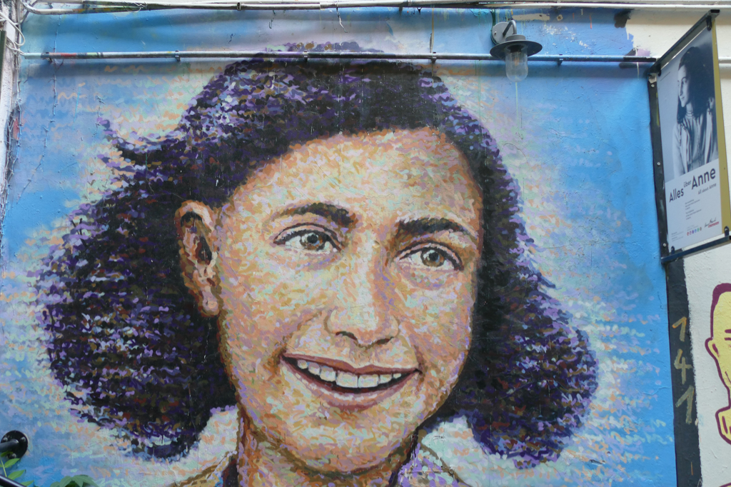Street Art Berlin - Jimmy C.: Anne Frank -  introduced in a Guide to the Wild East of Berlin