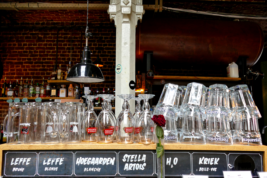 Beer tap in a Belgian bar.