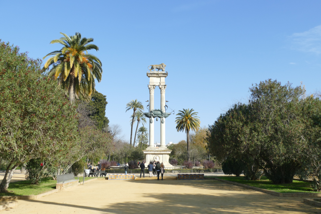 The Columbus Monument, seen during three Days in Seville Andalusia