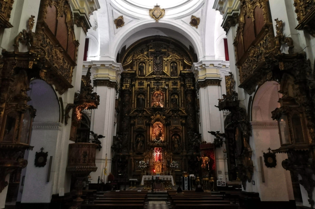 Baroque Santiago church in Cadiz - the oldest city of Europe