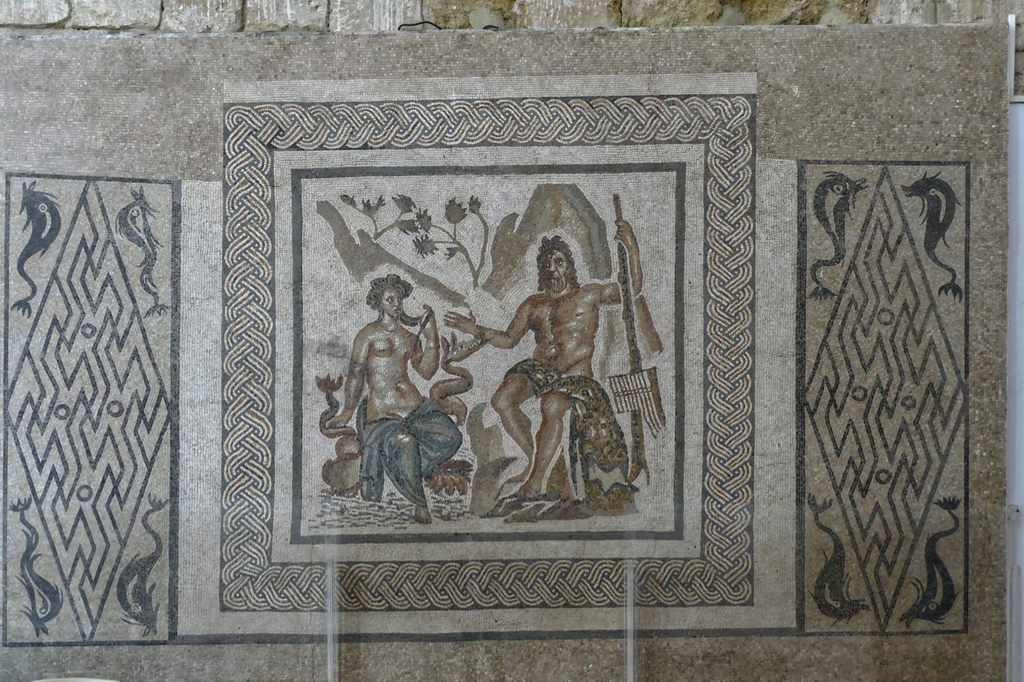 Polifemo and Galatea, depicted in a Roman mosaic from the 2nd century.