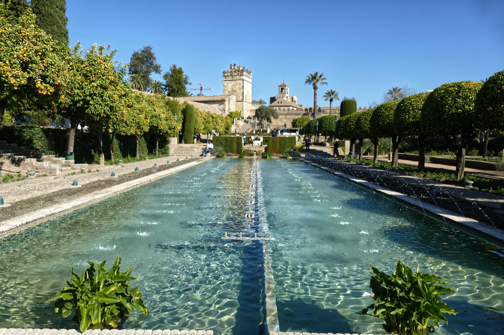 Gardens of the Alcázar Reyes Cristianos in Córdoba, Andalusia's Moorish Center