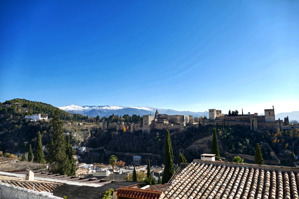 View of the Alhambra from the Mirador de San Nicolas