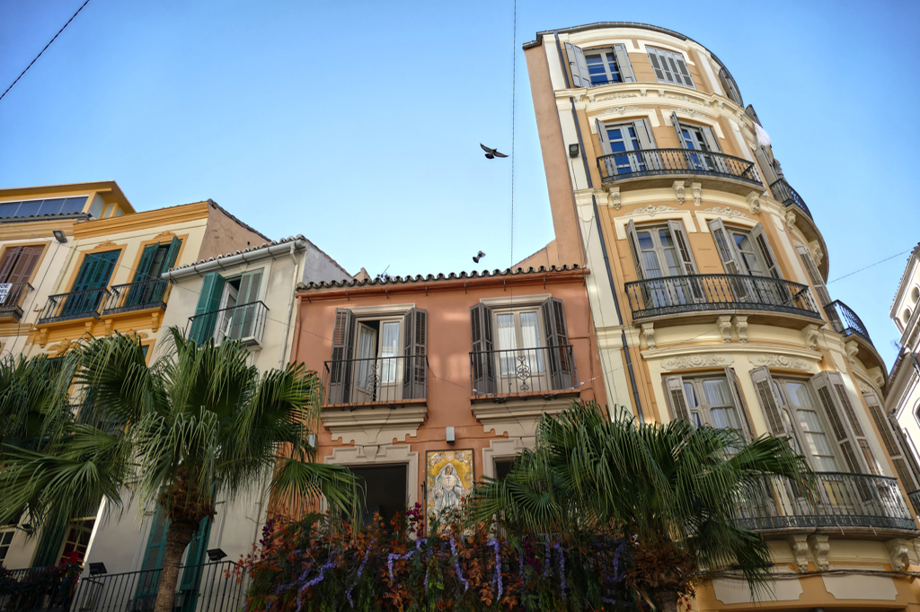 Houses at the Plaza Carbón, one of Málaga's most alluring squares.