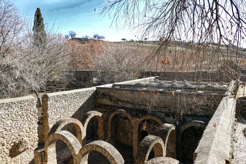 Ruines of the Baños Árabes in Ronda,  a White Gem in the Skies