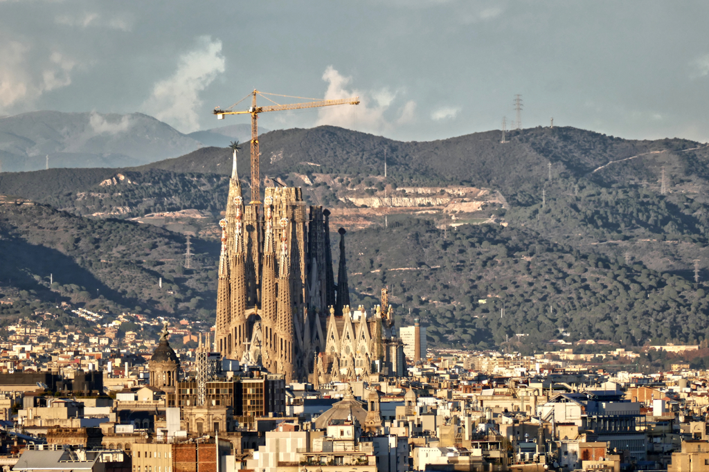 Barcelona's Skyline with the Sagrada Família