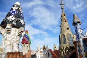 Roof of the Palau Güell in Barcelona