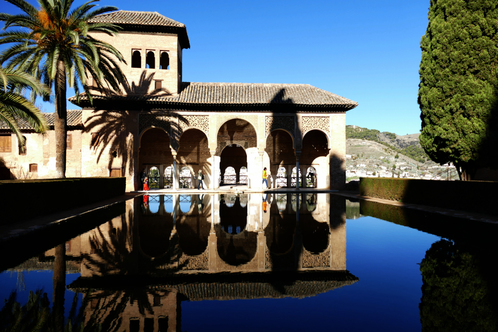Palacio de Yusuf III - reflected in the pool at the central courtyard.