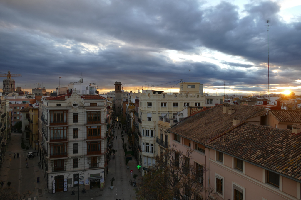 View from the Torres de Serrano in Valencia.