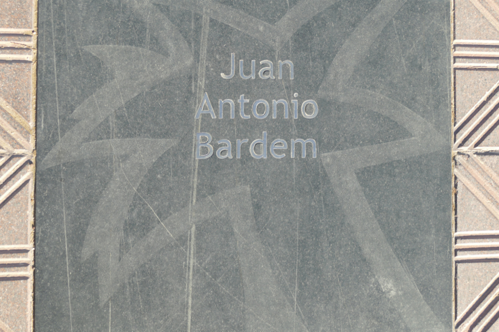 Plaque for Juan Antonio Bardem at the Paseo de la Mostra de València