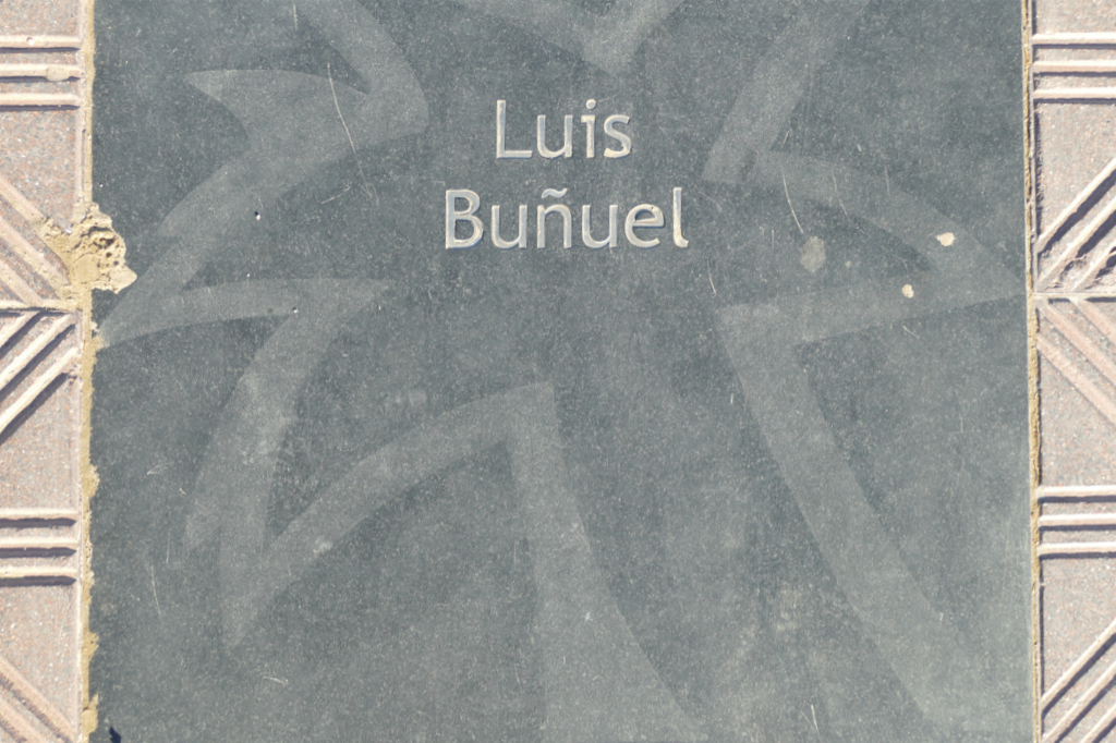 Plaque for Luis Bunuel at the Paseo de la Mostra de València