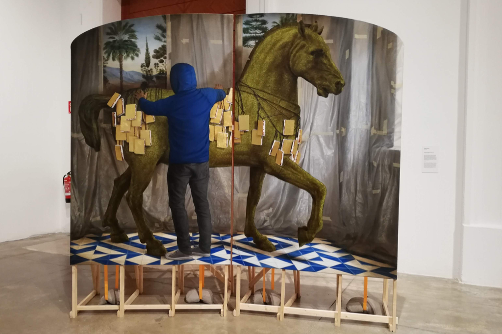 Jesús Herrera Proposal for equestrian portrait. at the exhibition ART CONTEMPORANI DE LA GENERALITAT VALENCIANA IV