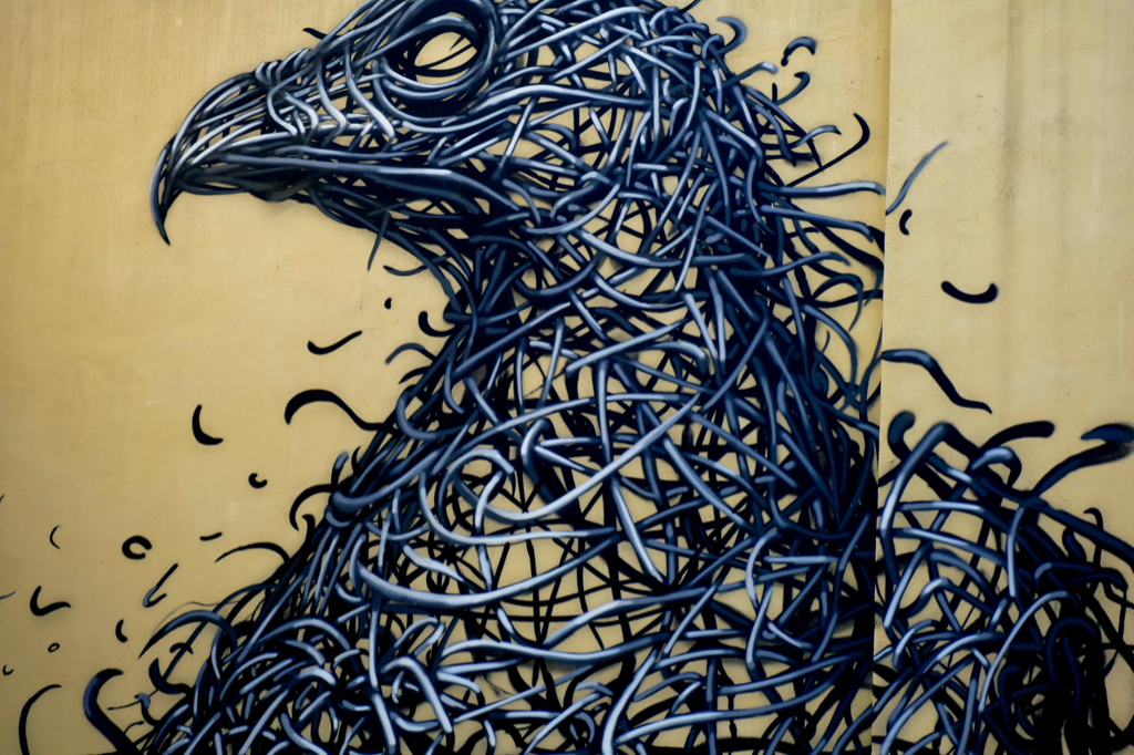 Bird mural by Dal East