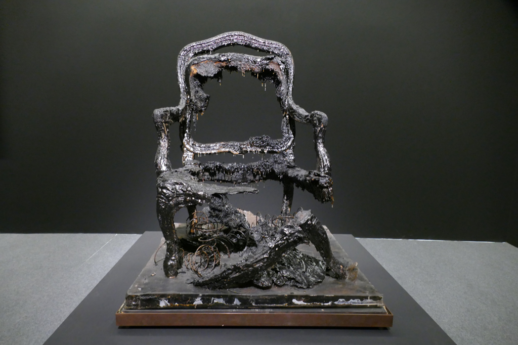 Arman: Le Fauteuil d'Ulysse at the exhibition On Fire at the Fondazione Giorgio Cini on the island of San Giorgio