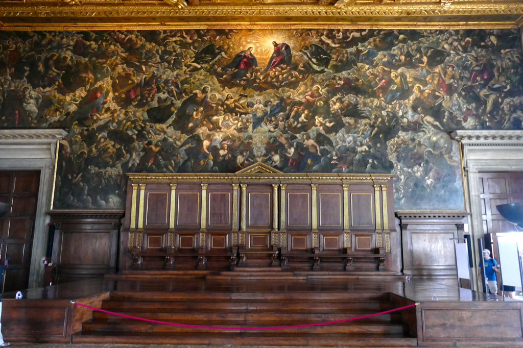 Tintoretto's Paradise at the Sala del Maggior Consiglio.