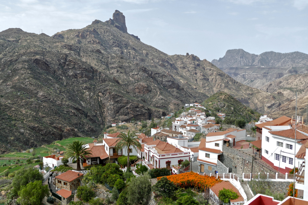 View of Tejeda and the Roque Bentayga