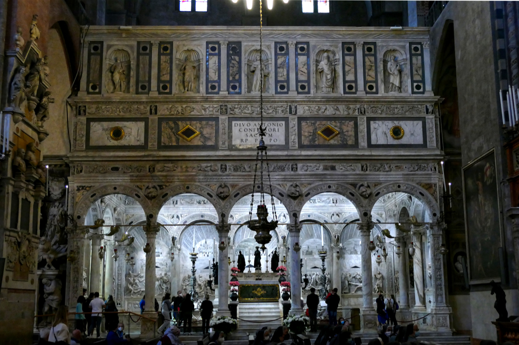 The venerable Arc of the Saint which houses the mortal remains of Saint Anthony of Padua.