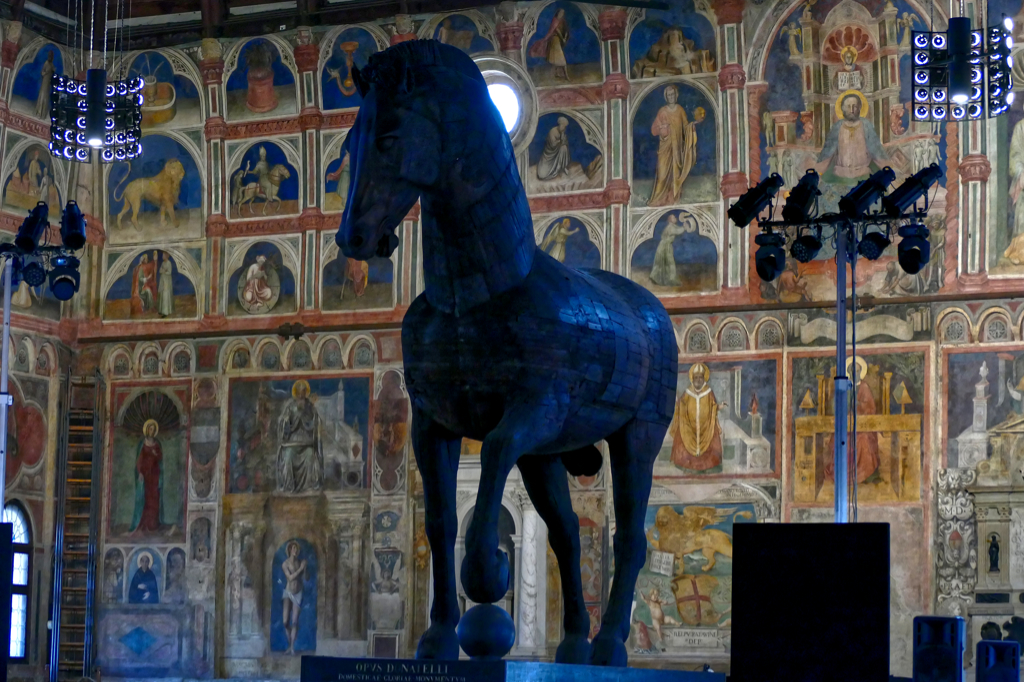 Donatello's horse at the Palazzo della Raggione in Padua