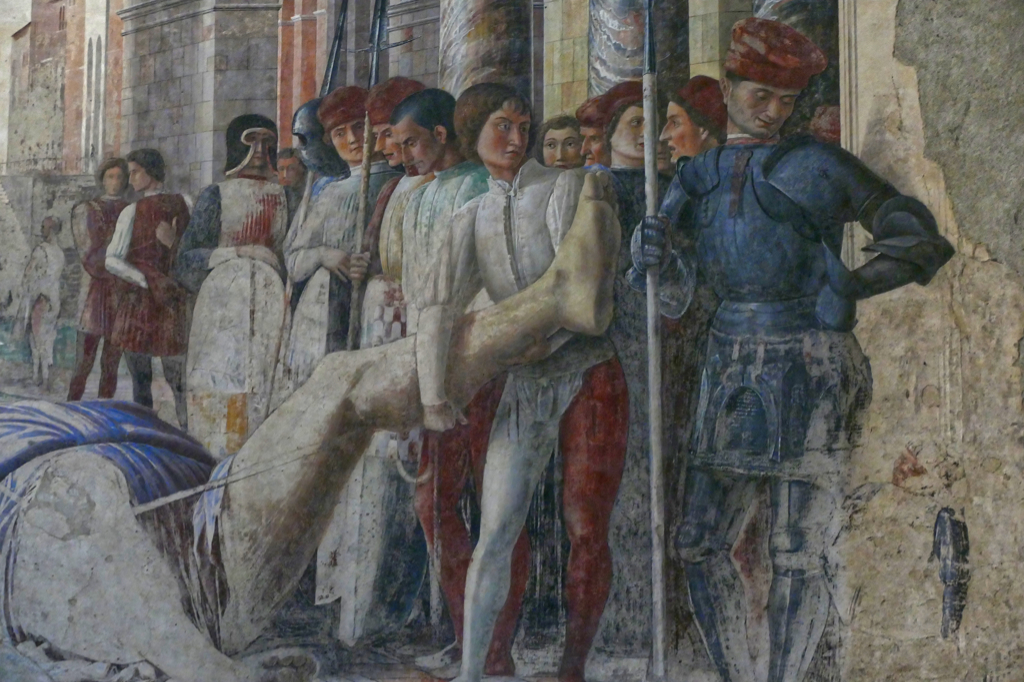 Fresco by Andrea Mantegna at the Chiesa degli Eremitani in Padua