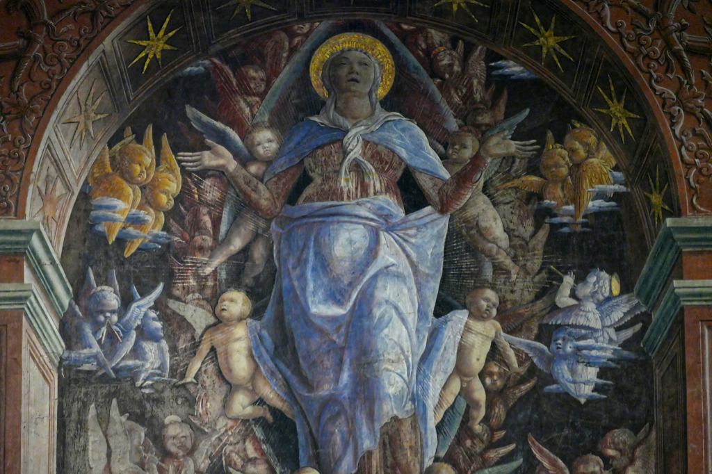 Fresco by Andrea Mantegna at the Chiesa degli Eremitani in Padua