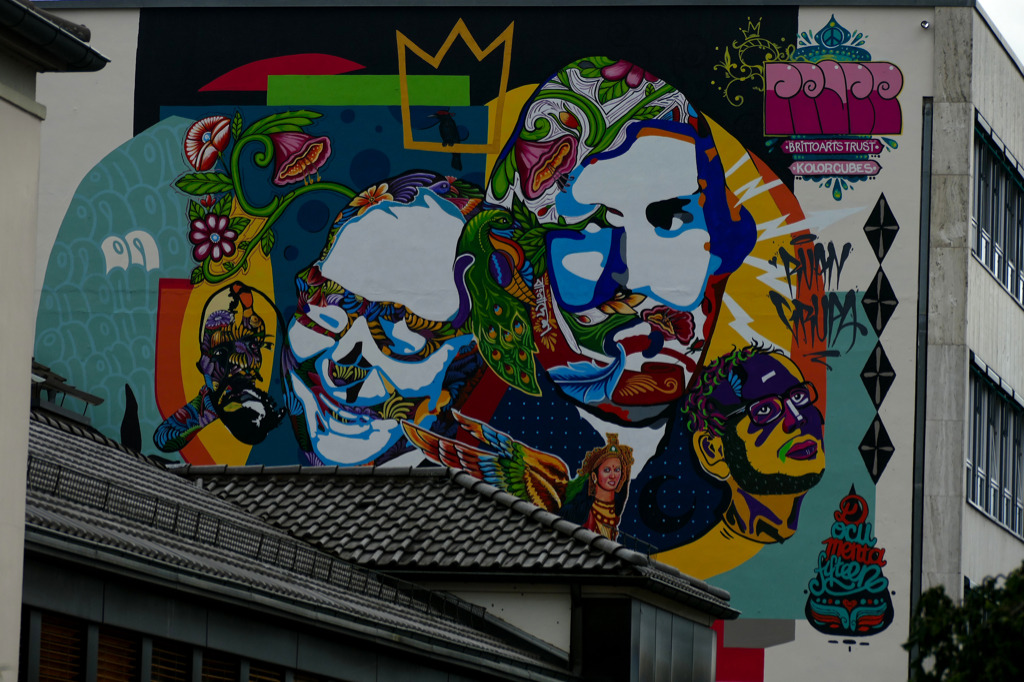 Mural by the Ruan Grupa at the Documenta fifteen in Kassel in 2022