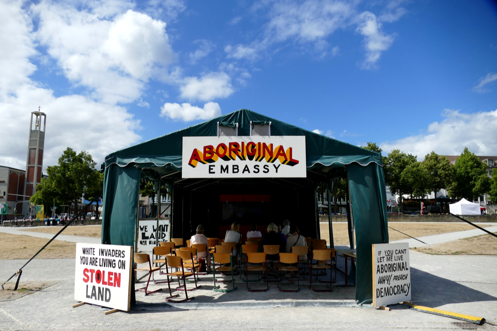 Aboriginal Embassy on the Friedrichsplatz during the documenta fifteen in 2022