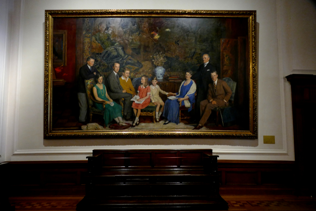 A painting by George Harcourt shows the Krupp von Bohlen und Halbach family in 1930.
