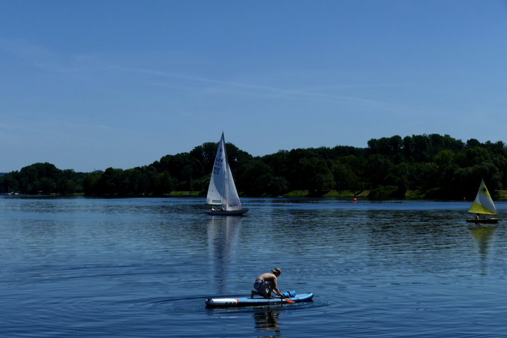 Weekend on a lake close to Essen which once was a Coal Mine