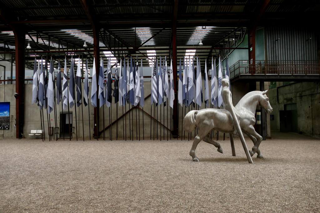 The large entrance hall of the main venue of the NordArt 2022.