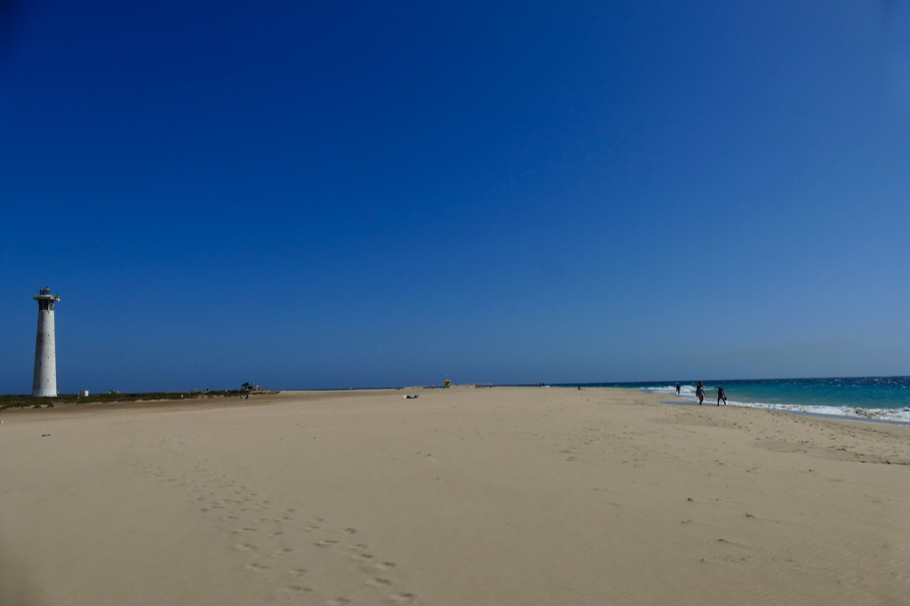 Beach in Morro Jable on Fuerteventura.