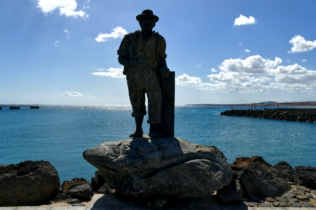 Statue in Puerto del Rosario in Fuerteventura