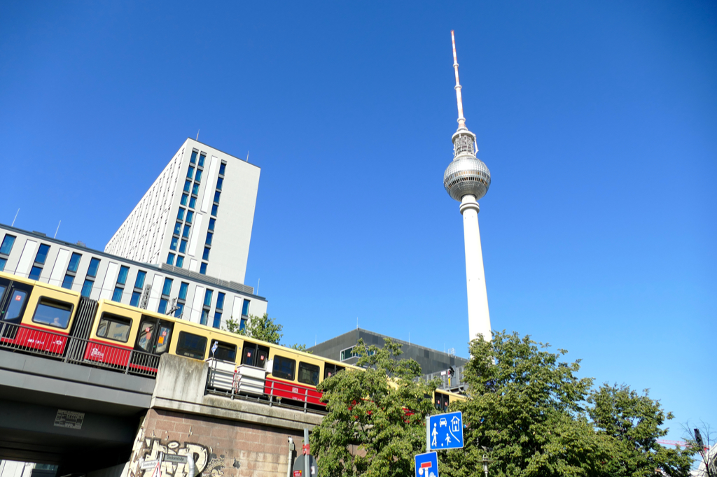 TV tower and subway taken visited during 24 hours in Berlin