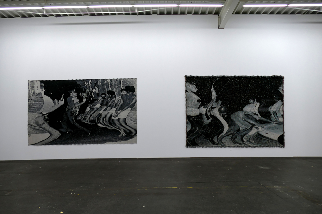 Tapestries by Noel W Anderso seen on a visit to the Berlin Biennale 2022