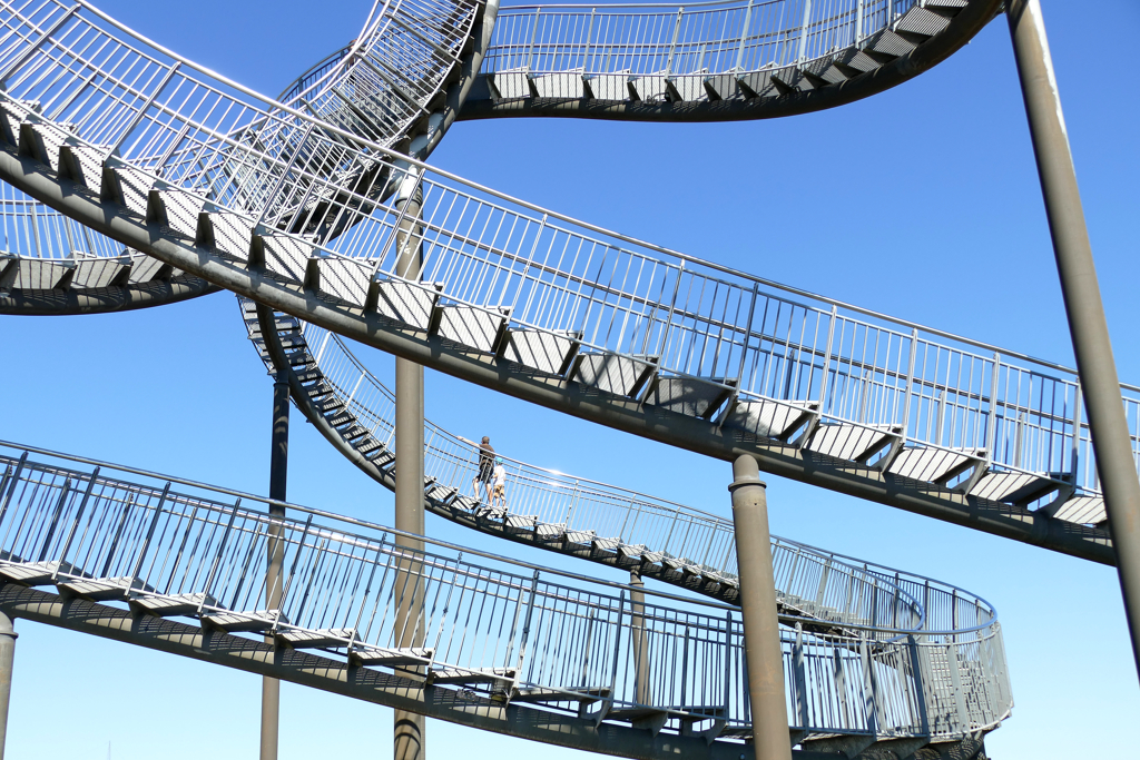Tiger And Turtle, a rollercoaster in a new style, visited on a weekend in Duisburg.