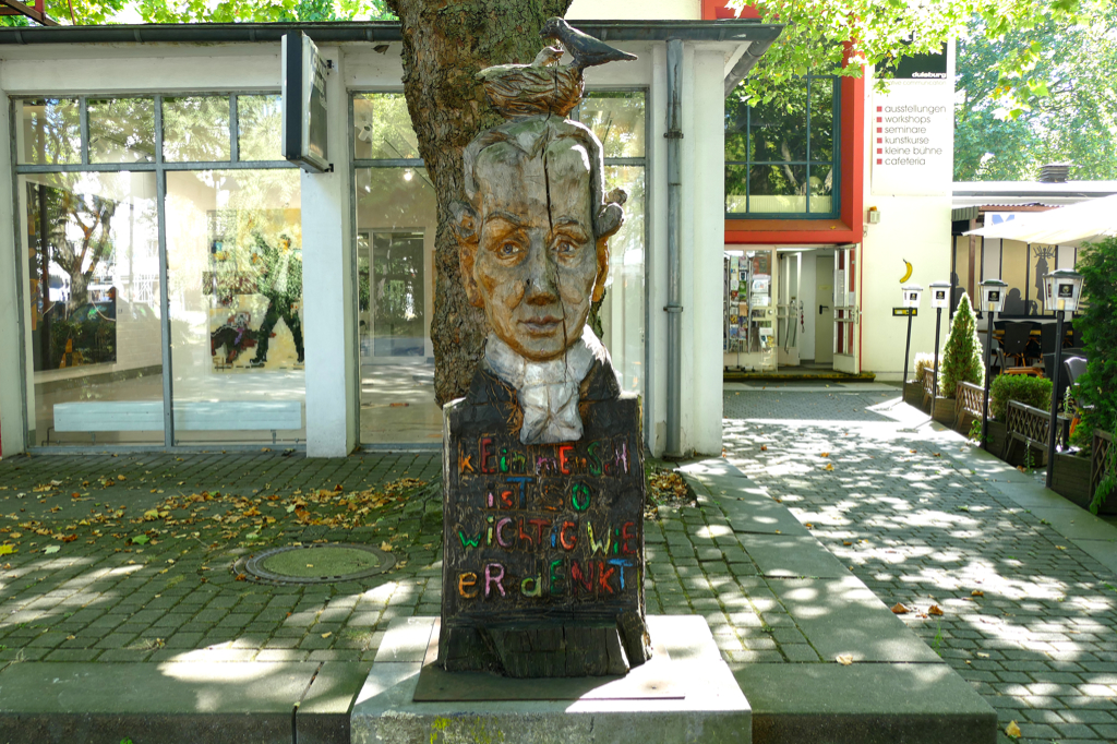 Sculpture Kant by Roger Löcherbach at the Immanuel Kant Park in Duisburg