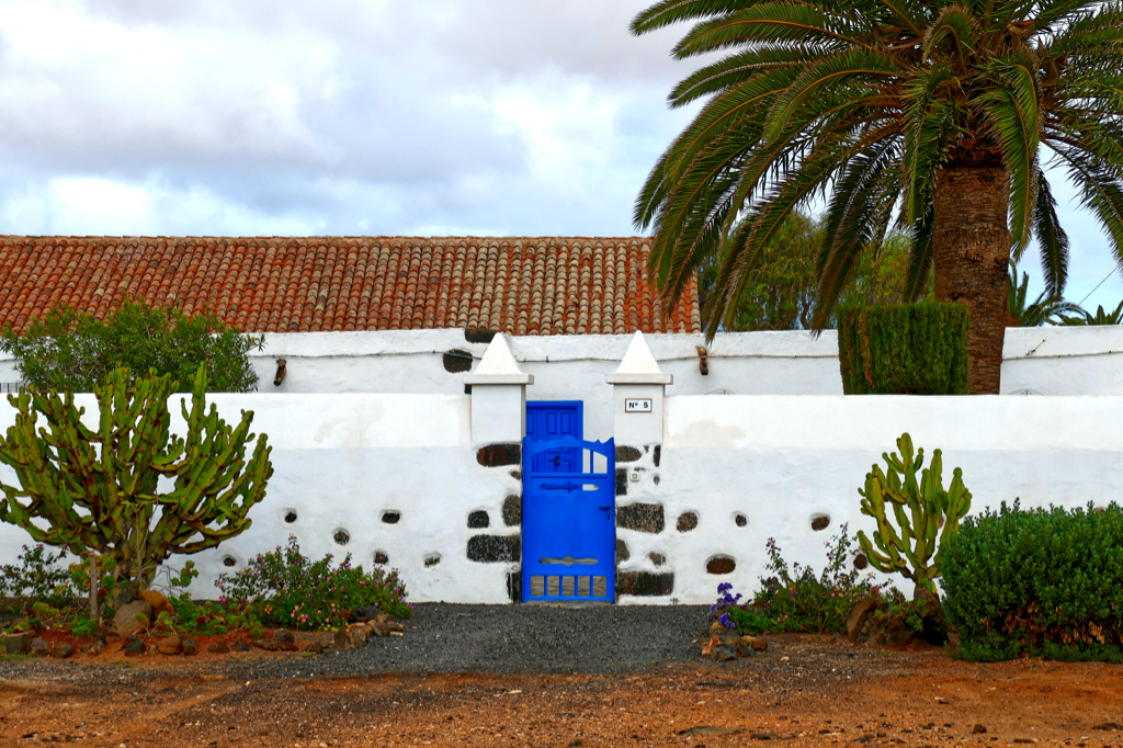 Traditional Canarian buildings at Fuerteventura's former capital.
