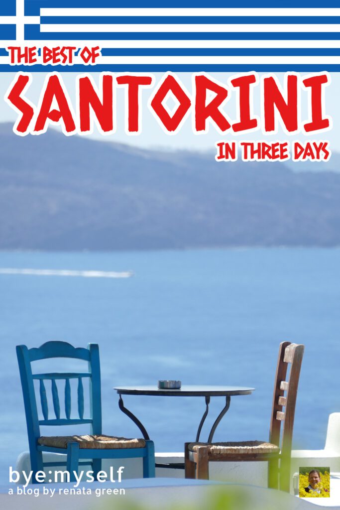 Pinnable Picture for the Post on Santorini in three days