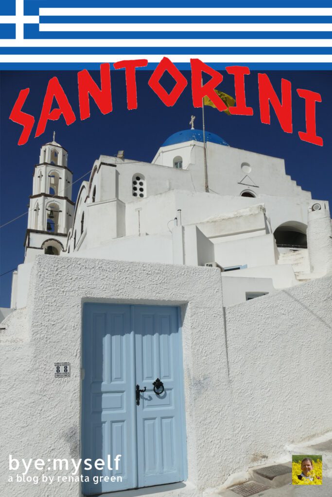 Pinnable Picture for the Post on Santorini in three days
