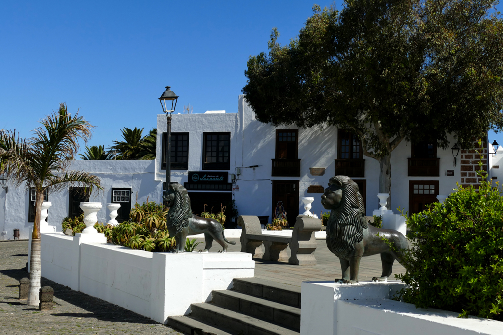 Plaza de Leones in Teguise in Lanzarote