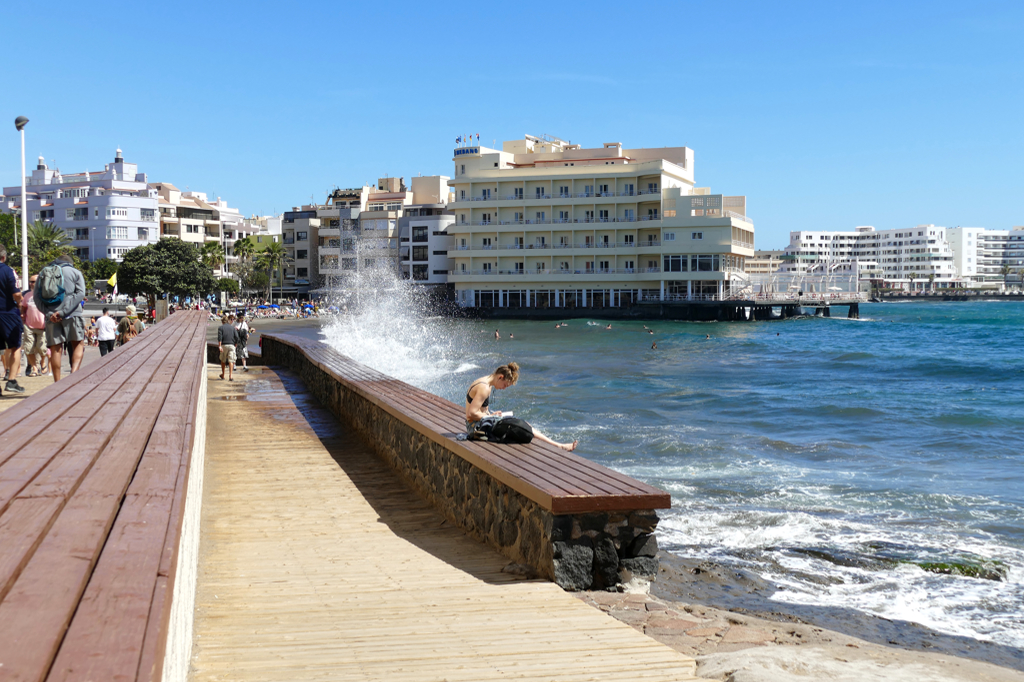 Promenade in El Médano in Tenerife