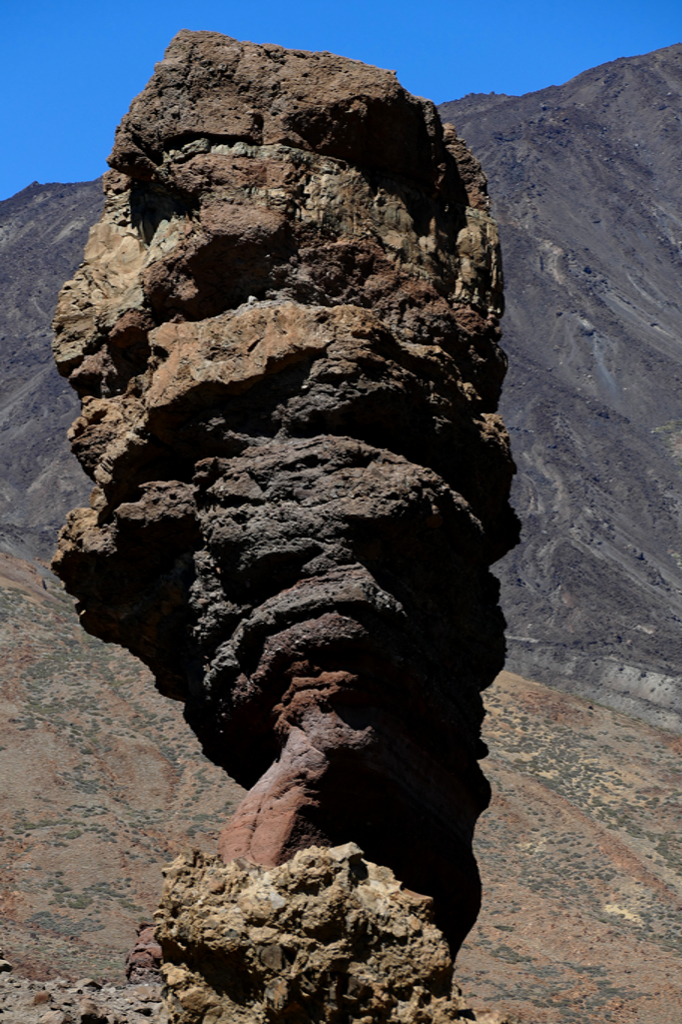 The famous Roque Cinchado next to mount Teide in Tenerife.