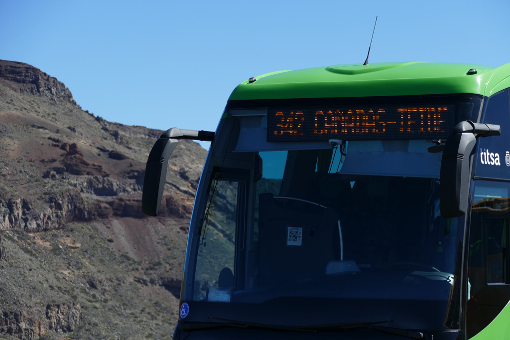 Public bus in Tenerife.