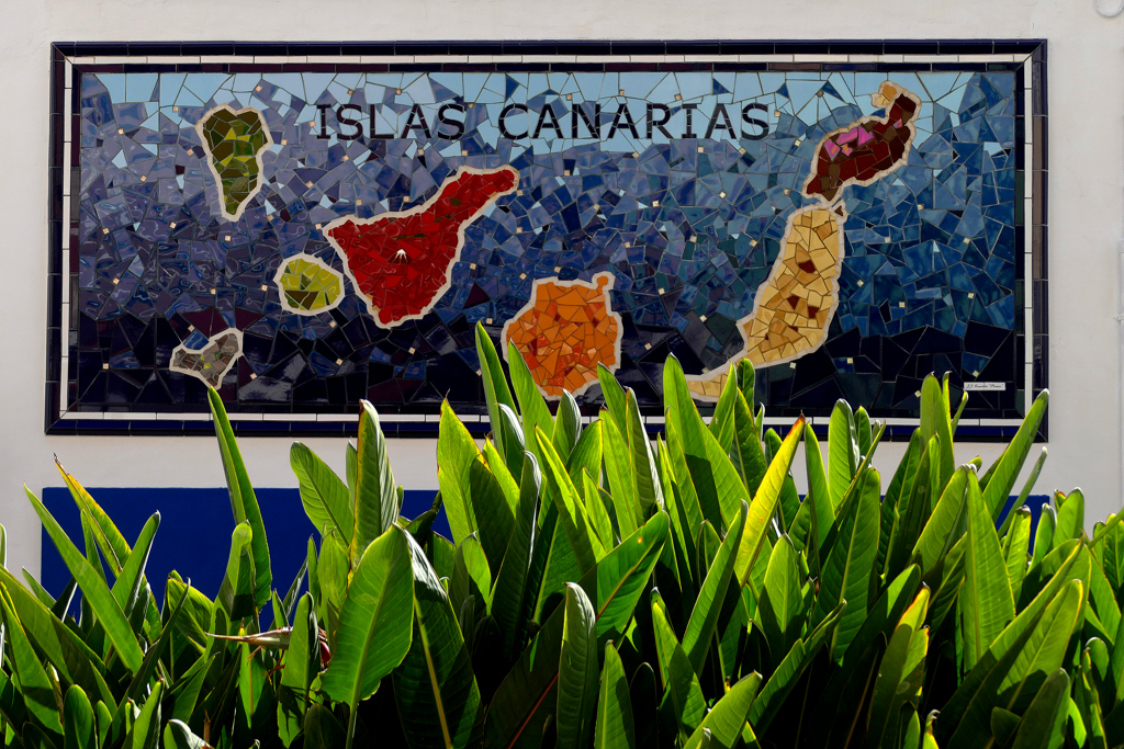 Mosaic depicting the Canary Islands