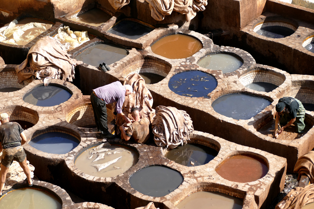 Tanneries in Fez.